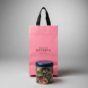 Gucci Osteria Beverly Hills Floral Tin and Shopping Bag‎